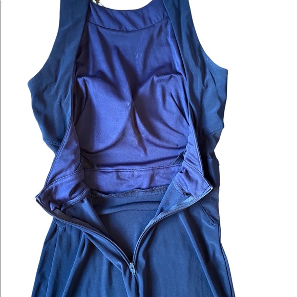 {B. Darlin} Mesh Cut Out sides with keyhole back A-line Gown - Picture 7 of 10